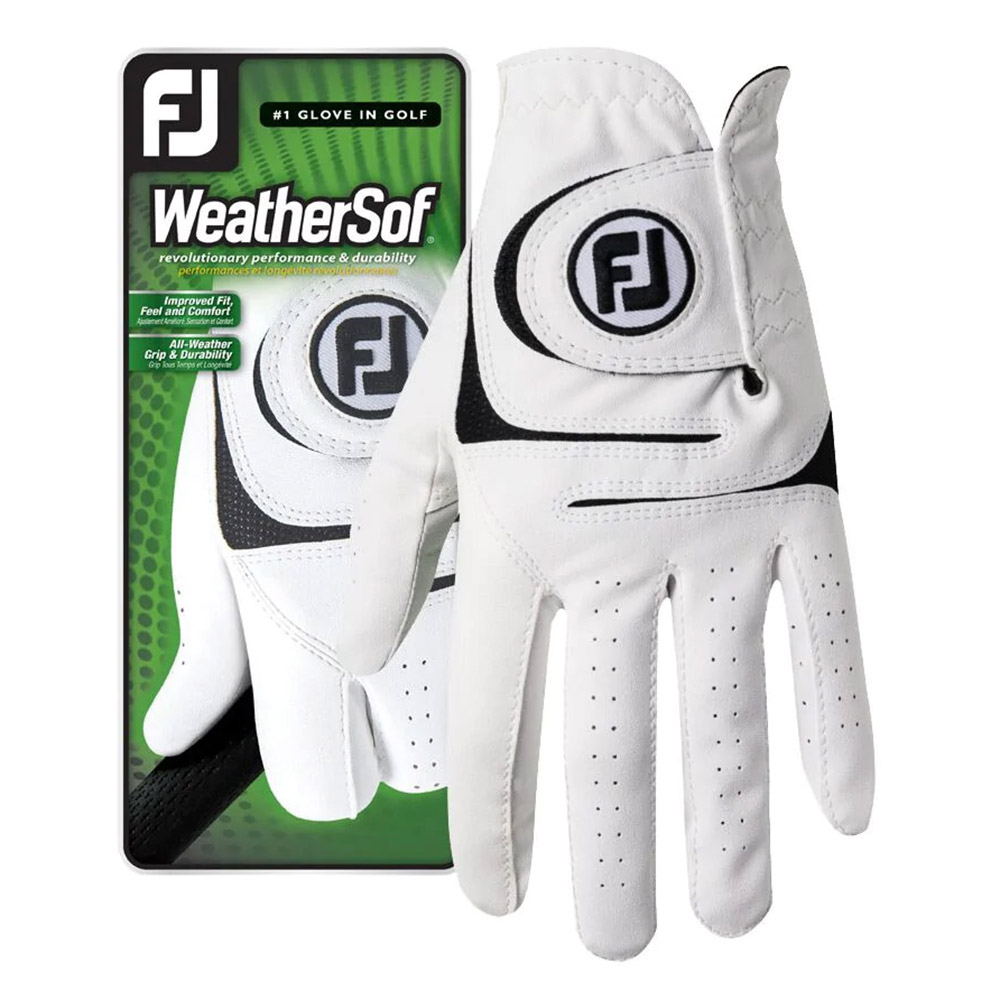 FootJoy WeatherSof Golf Glove, Men's, Small, White