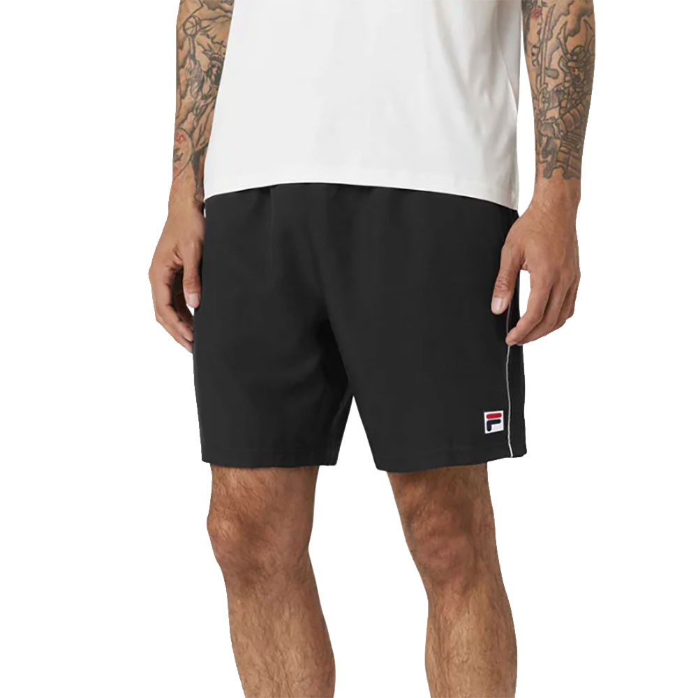 FILA Stretch Woven 7 Inch White Mens Tennis Shorts - Picture 2 of 6