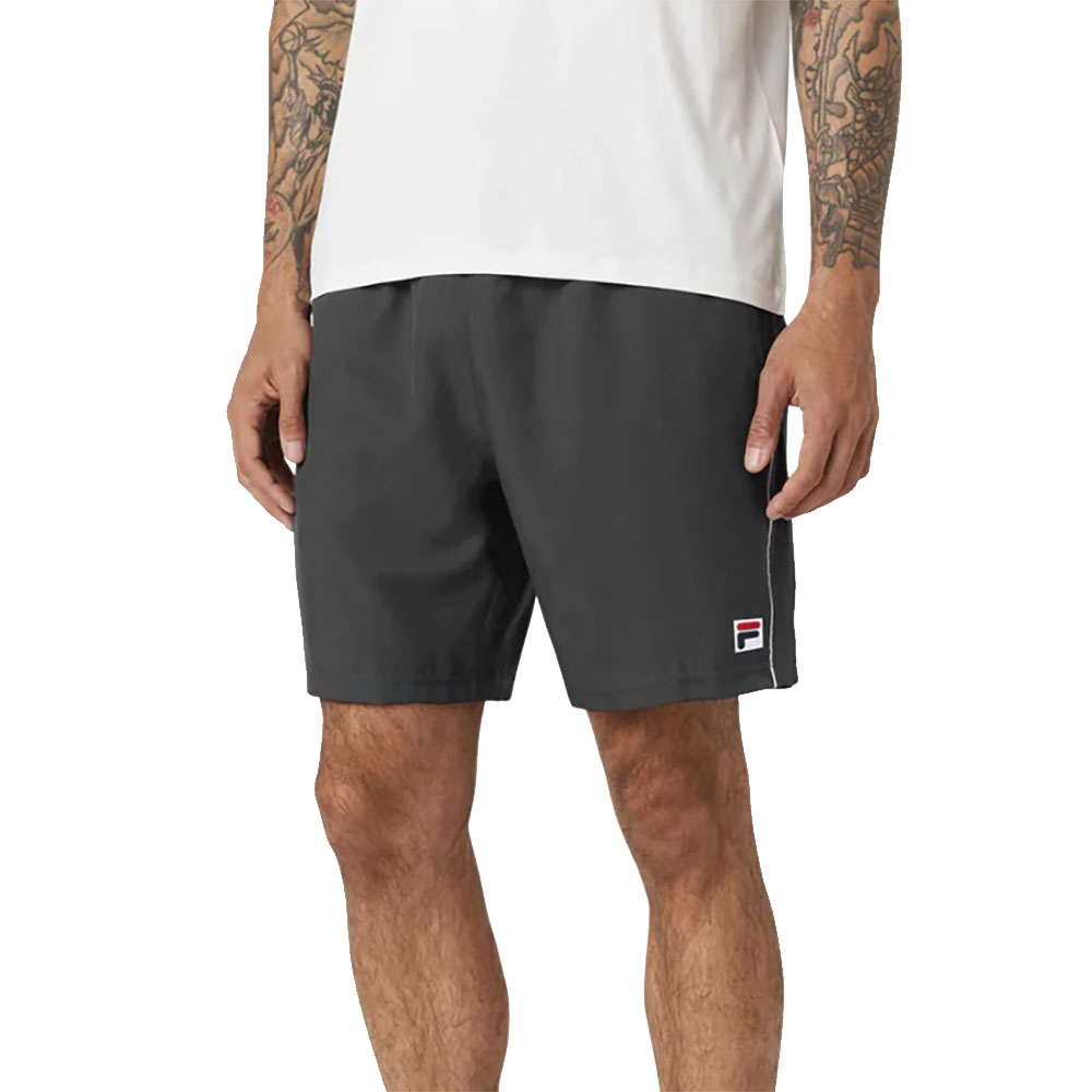 FILA Stretch Woven 7 Inch White Mens Tennis Shorts - Picture 3 of 6