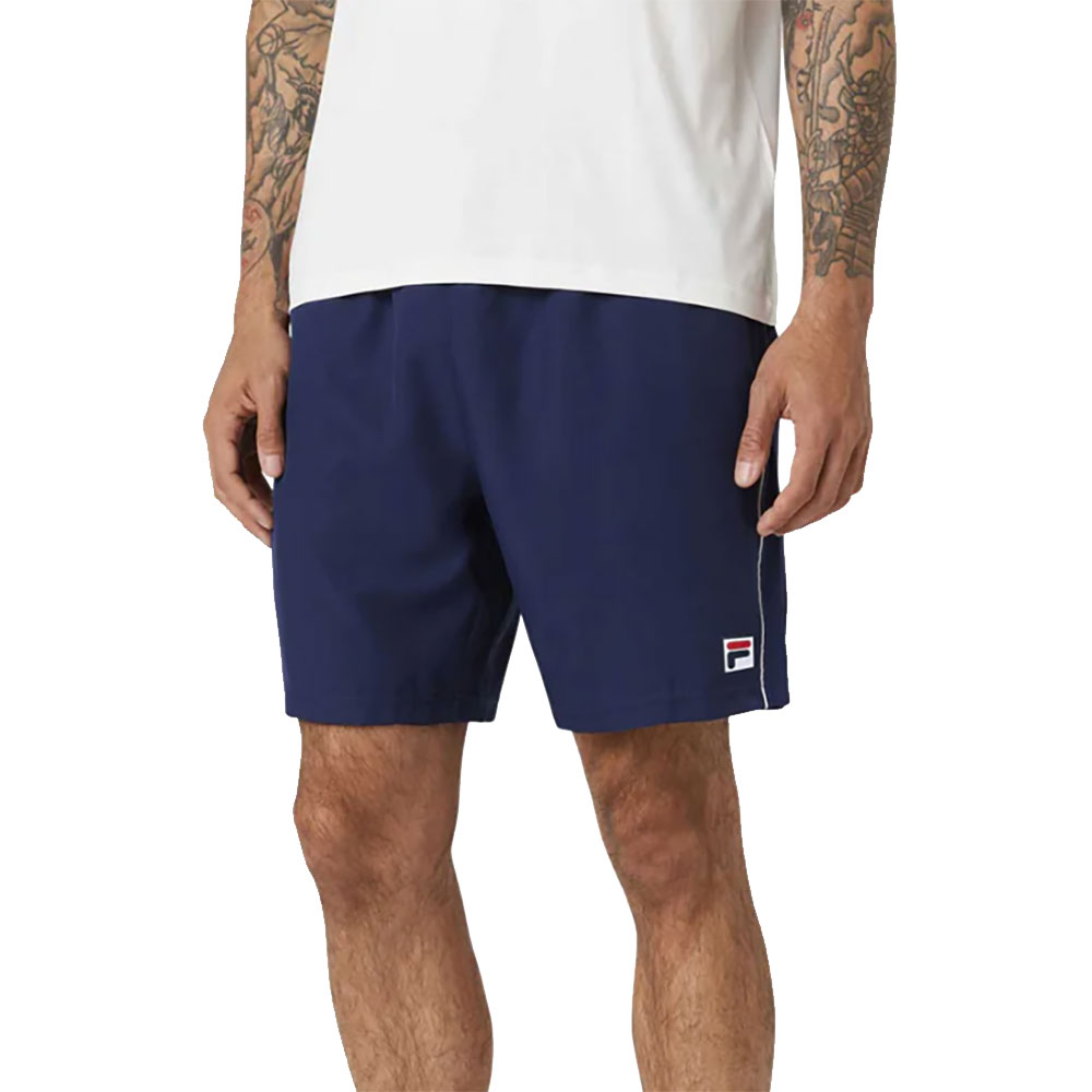 FILA Stretch Woven 7 Inch White Mens Tennis Shorts - Picture 4 of 6