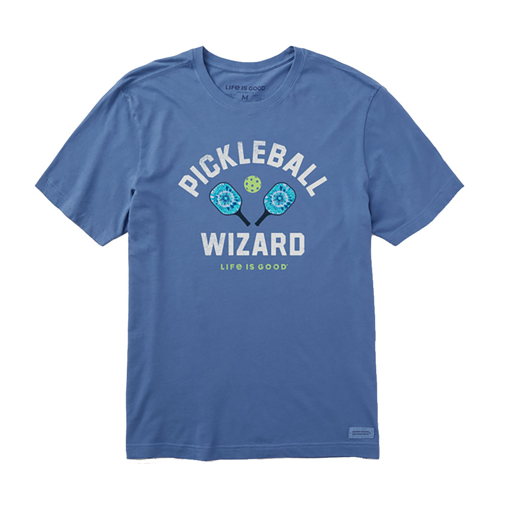 Life Is Good Tie Dye Pickleball Wizard Men T-Shirt